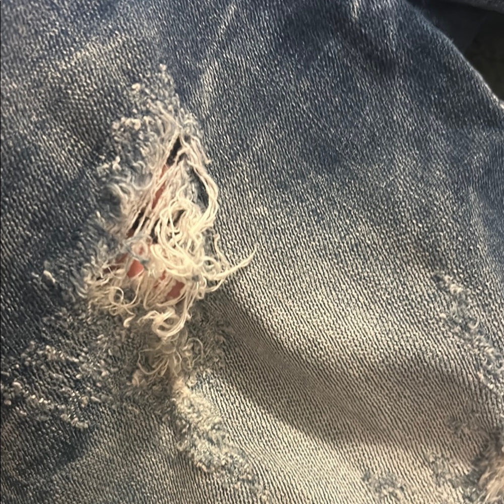 Miss Me Dark Blue Distressed Jean Shorts - Picture 7 of 7